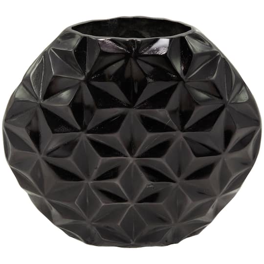 CosmoLiving by Cosmopolitan Aluminum Faceted Geometric Vase